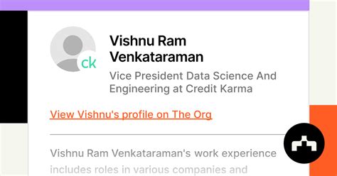 Vishnu Ram Venkataraman .